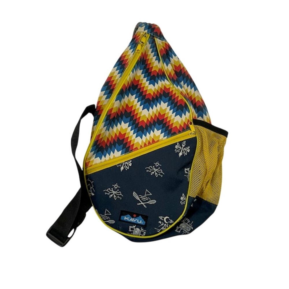 Kavu-Paxton Sling Pack W/Zig Zag Pattern & Graphic Print